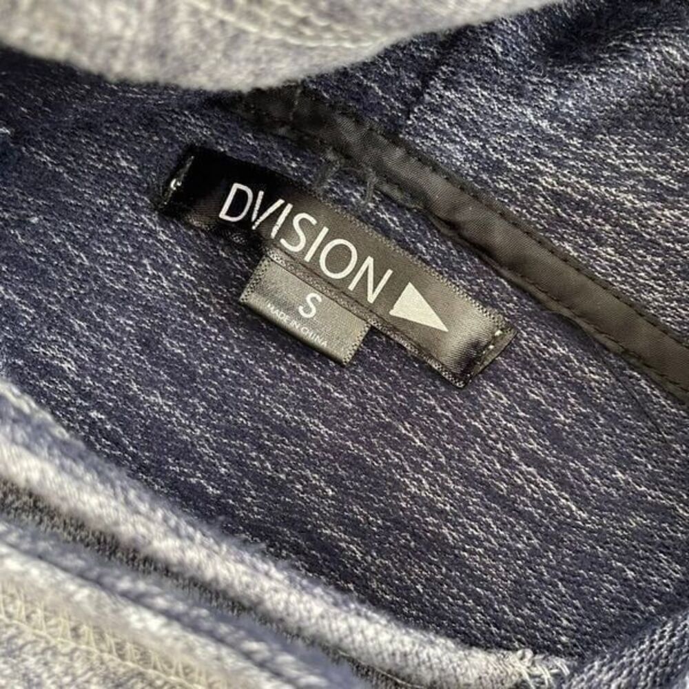 Division Blue Heathered Hoodie Sweatshirt S - Picture 3 of 5